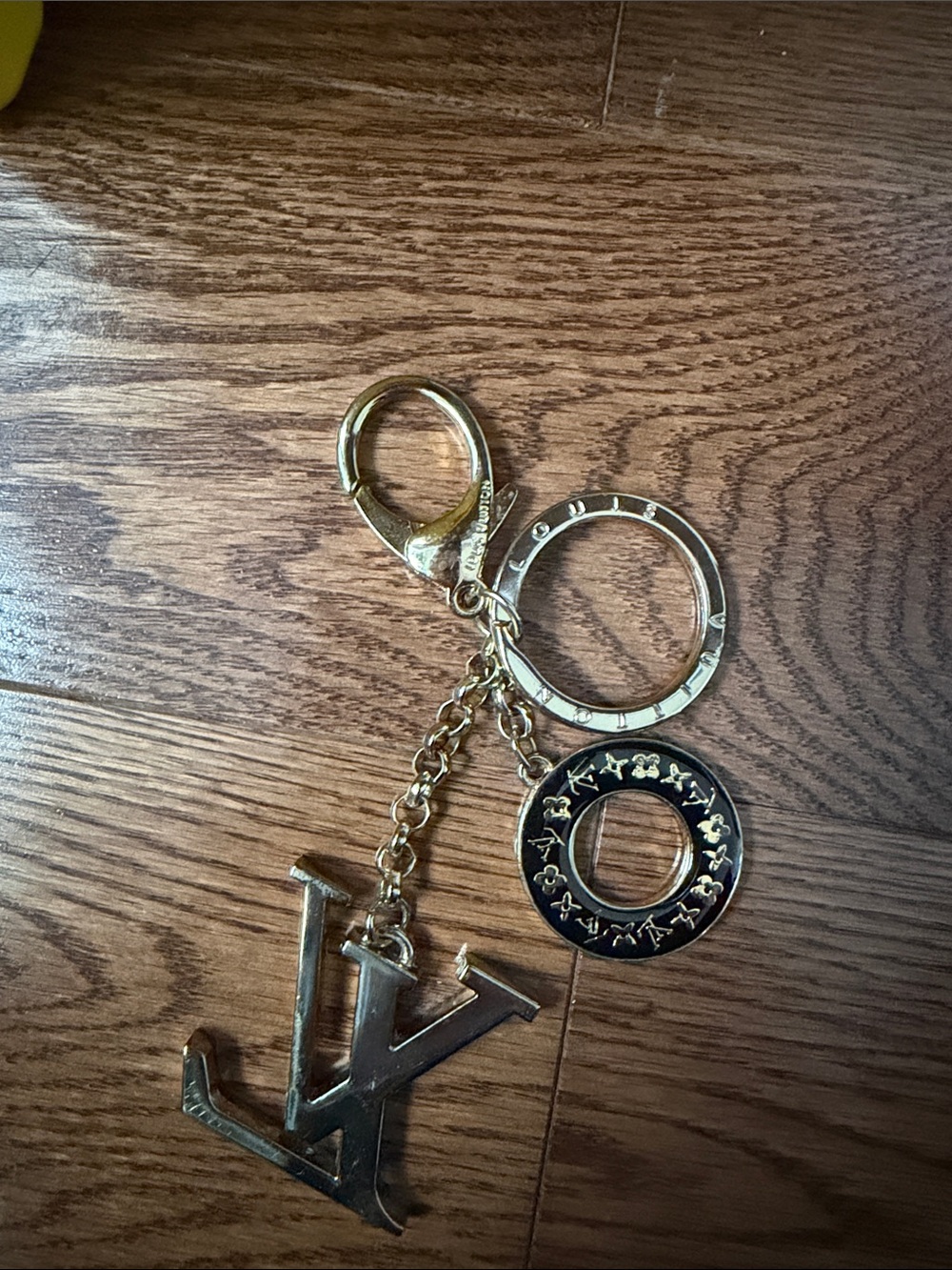 Gold-tone designer inspired Charm Keychain bag chain